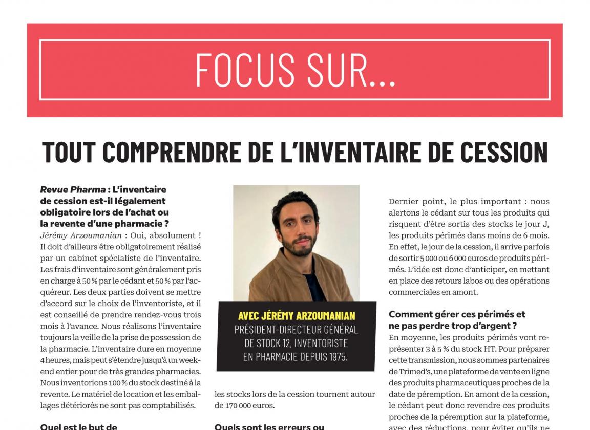 Tout comprendre de l'inventaire de cession